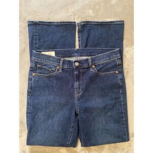 Gap Jeans Sz 31/12R Blue Baby Boot Mid Rise Dark‎ Wash Stretch Everyday Style